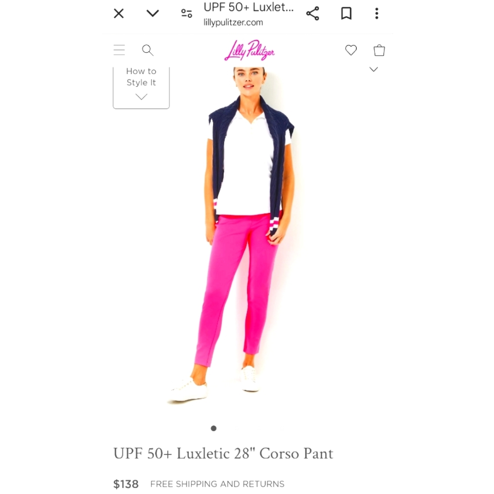 Lilly Pulitzer Pink Corso Pant